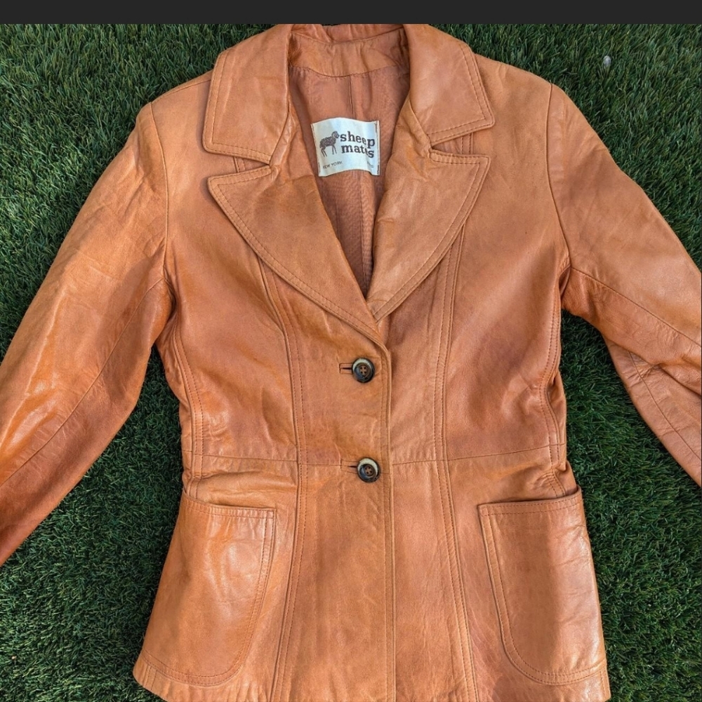 Women's Tan Leather Jacket